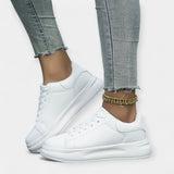 Alisa | White Leather Sneakers