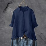 Frieda | Ruffled Cotton Shirt