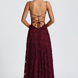 Francisa | Maxi Dress with Lace Trim