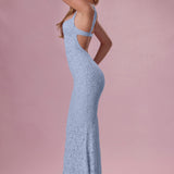 Lace Heart-Shaped Dress in Sky Blue