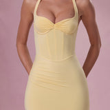 Vajszínű Jersey Corset Koszorúslány Ruha