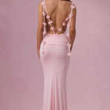 Rózsaszín Jersey Draped Ruha