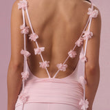 Rózsaszín Jersey Draped Ruha