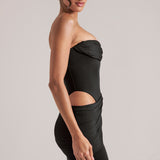 Bandeau Fekete Bodycon Mini Ruha