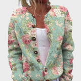 Vera | Őszi Virágmintás Kardigán" can be rewritten as "Vera | Autumn Floral Pattern Cardigan.