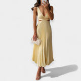 Adriana | Plissé Maxi Dress