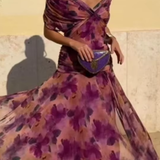 Louise | Elegáns V-nyakú Maxi Ruha