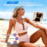 🔥 S-2XL 🌞 Női Magas Derekú Push Up Bikini 🌊👙