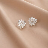 Veronica | Opalescent Leaf Earrings