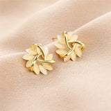 Veronica | Opalescent Leaf Earrings