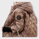 Õnne | Elegáns Steppelt Kapucnis Dzseki