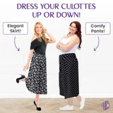 🔥Női magas derék, elasztikus pliszírozott sifon széles lábú culottes