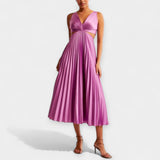 Adriana | Plissé Maxi Dress
