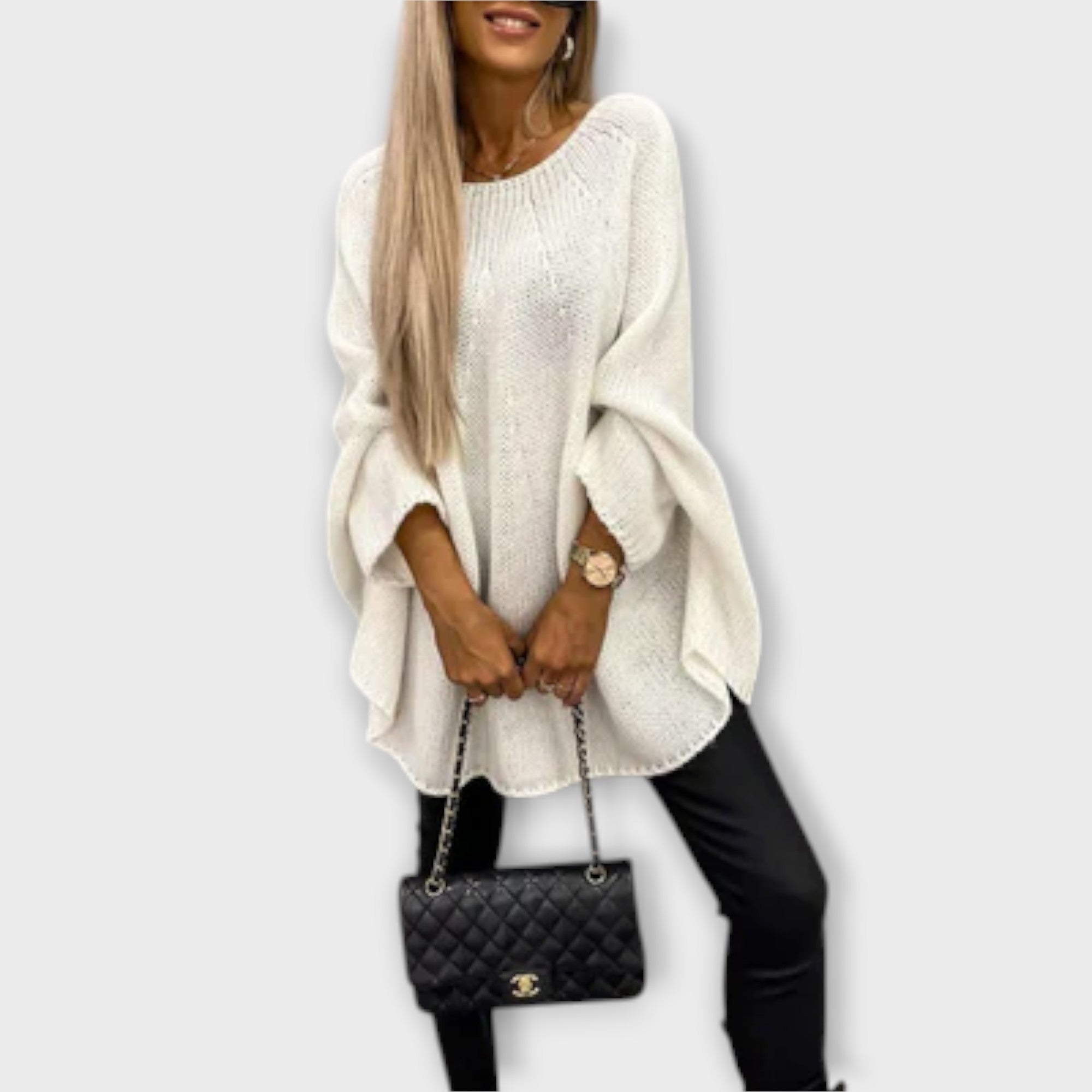 Isabel | Elegáns női pulóver kerek nyakkivágással