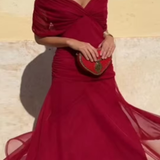 Louise | Elegáns V-nyakú Maxi Ruha