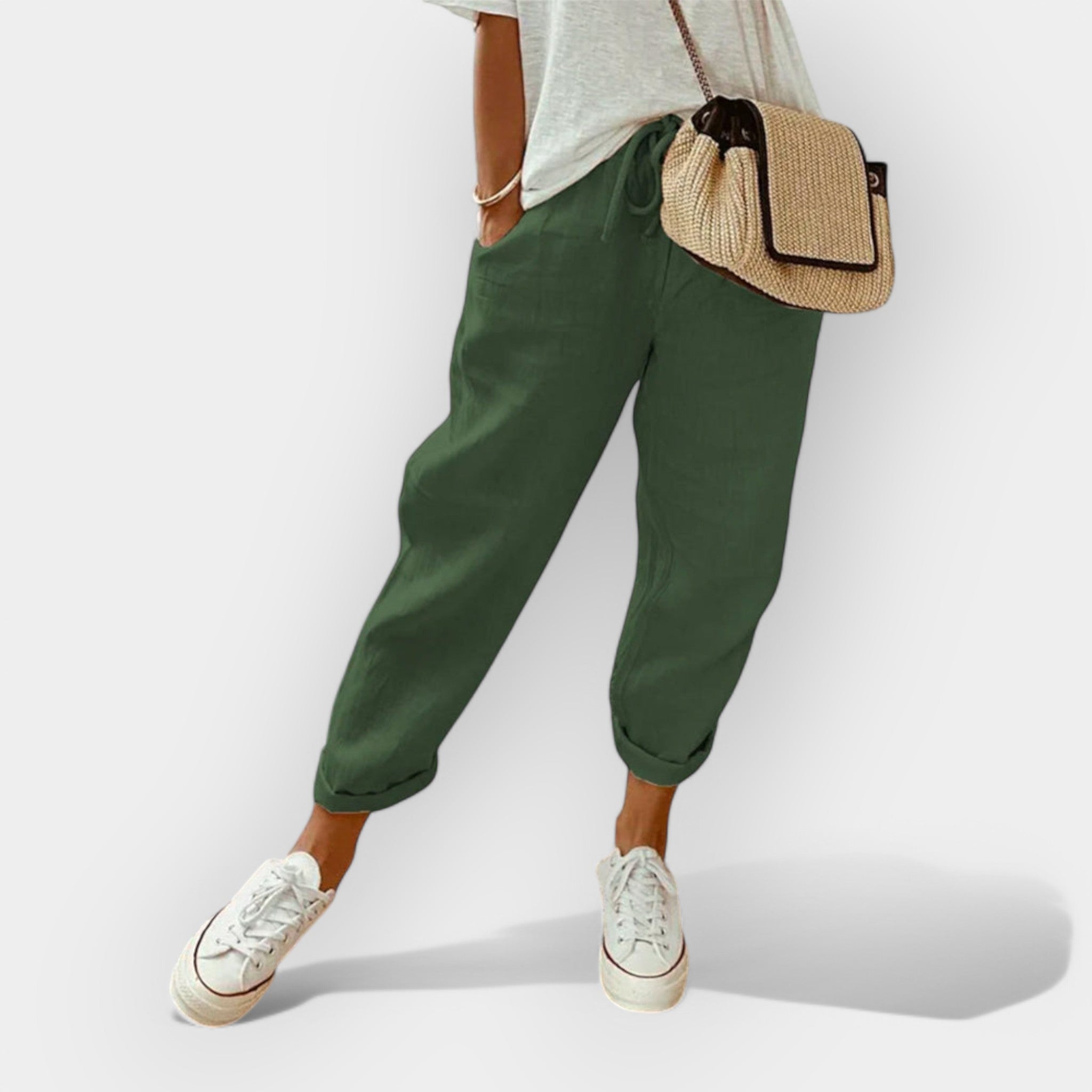 Helga | Divatos Vászon Nadrág Szabadidőre