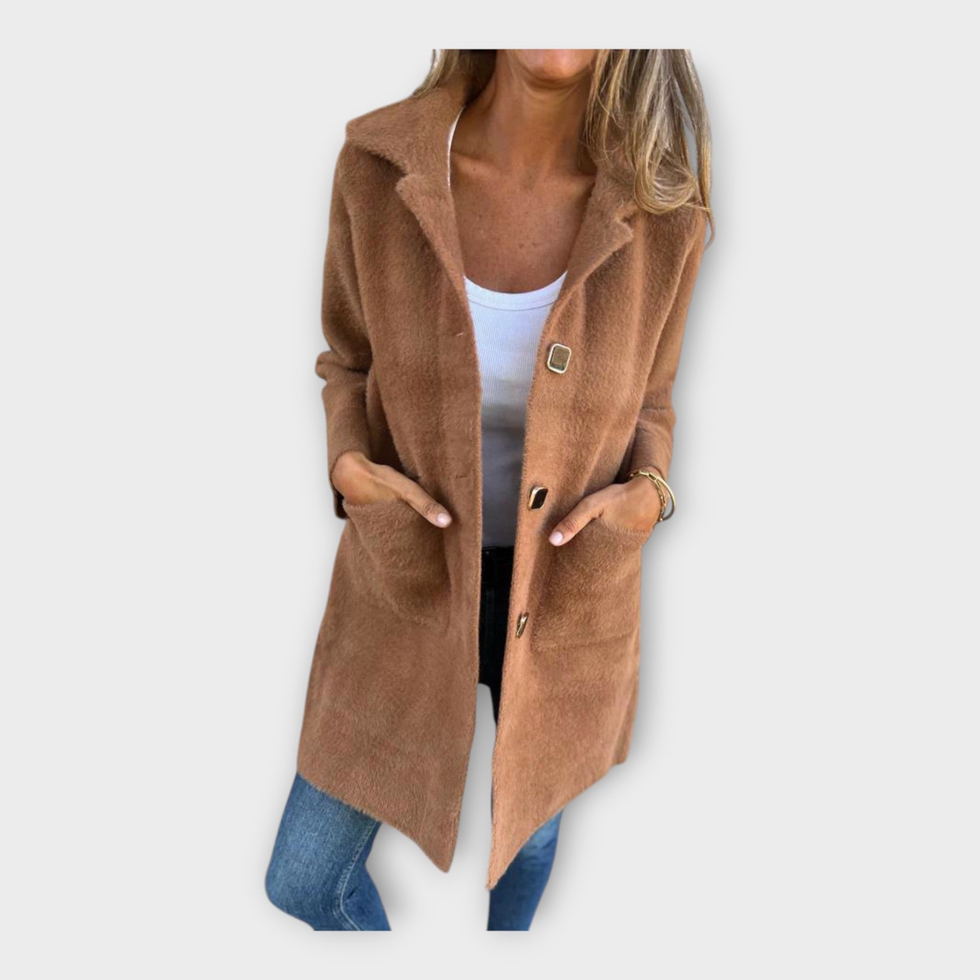 Kertu | Elegáns kabát kapoccsal