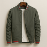 William | SUVE BOMBER JACKET WITH RIBBED DETAILS
