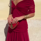 Louise | Elegáns V-nyakú Maxi Ruha