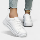 Alisa | White Leather Sneakers