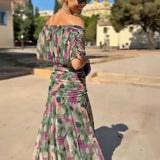 Louise | Elegáns V-nyakú Maxi Ruha