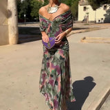 Louise | Elegáns V-nyakú Maxi Ruha