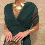 Louise | Elegáns V-nyakú Maxi Ruha