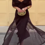 Louise | Elegáns V-nyakú Maxi Ruha