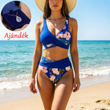 🌸🌿 Emeld ki az alakod – Női virágmintás, magas derekú bikini szett (EU S-XL) – Utánvétes szállítás 🌊👙