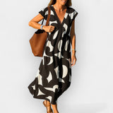 Peeteriina | V-Neck Dress with Contemporary Pattern