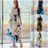 【S-4XL】👗Nyomtatott hosszú ruha plusz méretben