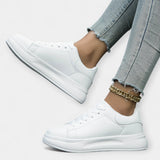 Alisa | White Leather Sneakers