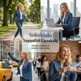 💥Női, fodros szegélyű, elöl nyitott farmerdzseki