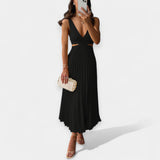 Adriana | Plissé Maxi Dress