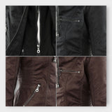 Õnne | Modern Leather Jacket with Hood and Timeless Design
