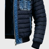 "Bjørn | Farmerdzseki Párnázott Panelek" can be rewritten as "Bjørn | Padded Panel Denim Jacket".