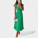 Adriana | Plissé Maxi Dress