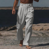 "Theo | LAIAD LINAPÜKSID" could be rewritten as "Theo | Wide Linen Trousers".