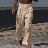 "Theo | LAIAD LINAPÜKSID" could be rewritten as "Theo | Wide Linen Trousers".