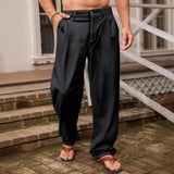 Niccolo | LAIAD LINASED PÜKSID" can be rewritten as "Niccolo | Loose Linen Trousers.