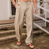 Niccolo | LAIAD LINASED PÜKSID" can be rewritten as "Niccolo | Loose Linen Trousers.