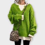 Liilia | Oversized Knitted Sweater with Stick Pattern