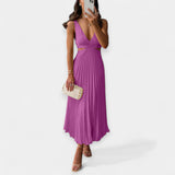 Adriana | Plissé Maxi Dress