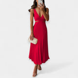 Adriana | Plissé Maxi Dress