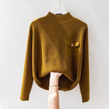 Virge | Elegáns, kötött, magas nyakú jumper
