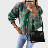 Signe | Modern Knitted Vest with Geometric Pattern