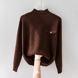 Virge | Elegáns, kötött, magas nyakú jumper