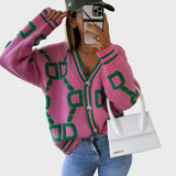 Signe | Modern Knitted Vest with Geometric Pattern