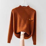 Virge | Elegáns, kötött, magas nyakú jumper