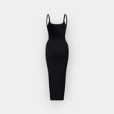 Victoria | Midi Dress with Open Back Detail